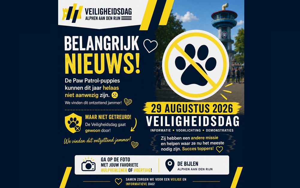 Geen Paw Patrol, wél echte helden tijdens Veiligheidsdag Alphen