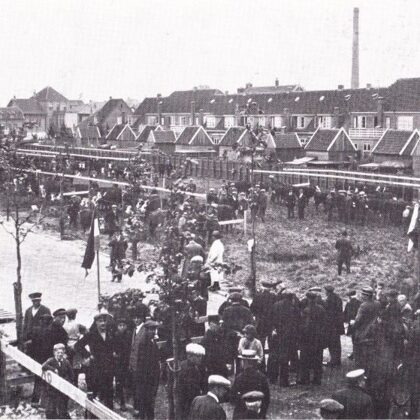 In de Zaalbergstraat werd in 1923 een veekeuring gehouden. De huizen stonden er toen de ti