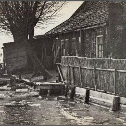 Alphen Rijngezicht Steekterweg Winter 1909
Beschrijving: 
Rijngezicht bij de Steekterweg