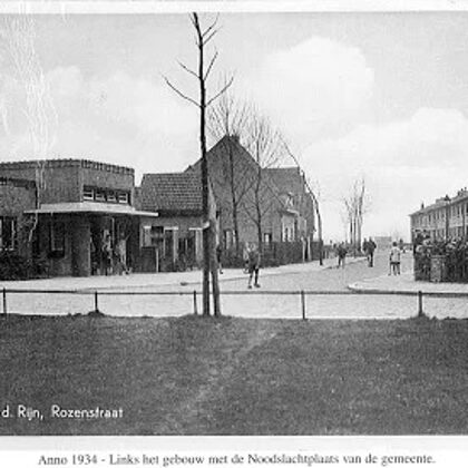 Aarkade en Rozenstraat rond 1934.