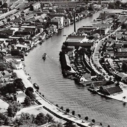 De bocht van de Oude Rijn bij de Heul.