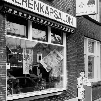 Hooftstraat kapper de Looy 1988.