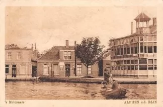 ‘s Molenaars Veerpont Rijn Hotel Café 1929.