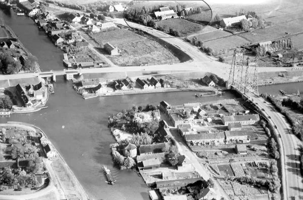 luchtfoto Gouwesluis jaartal onbekend.