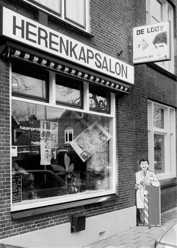 Hooftstraat kapper de Looy 1988.