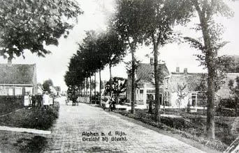 Steekterweg gezien in oostelijke richting voorbij Goudse Rijpad 1921.