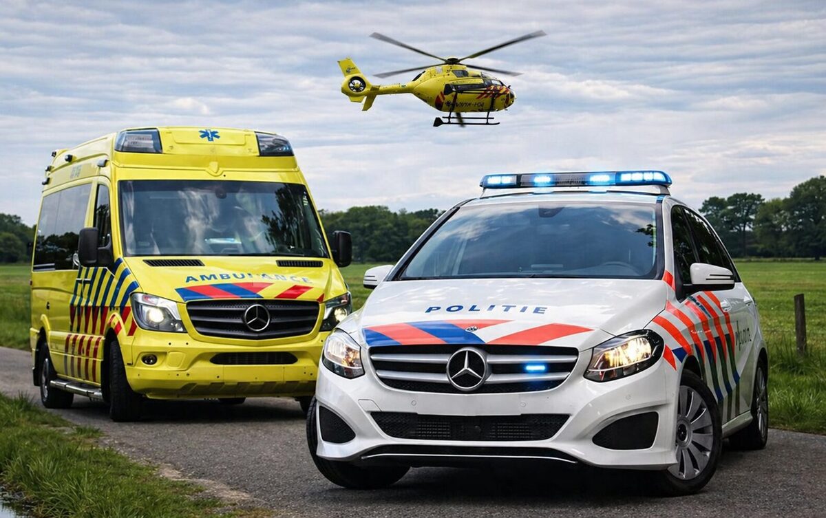 Fietser ernstig gewond na val in Alphen aan den Rijn, traumahelikopter ingezet