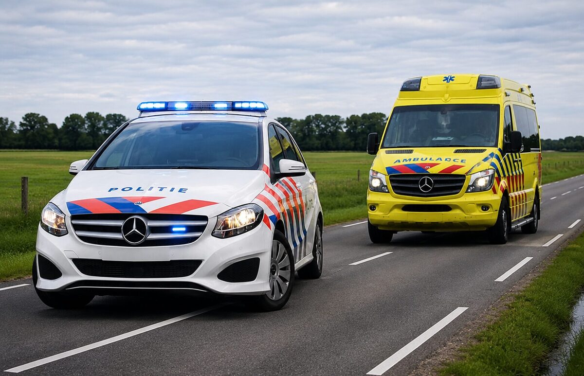 Drie auto’s betrokken bij kop-staartbotsing op Oostkanaalweg in Aarlanderveen